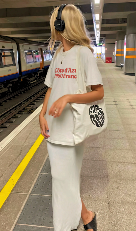 80s CÔTE D'AZUR 1980 WASHED WHITE TEE