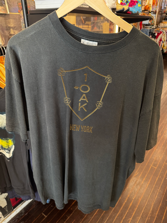 2000s 1OAK NEW YORK WASHED BLACK TEE