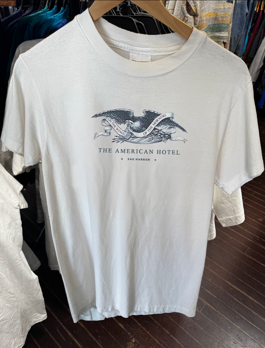 90s THE AMERICAN HOTEL SAG HARBOR WASHED WHITE TEE