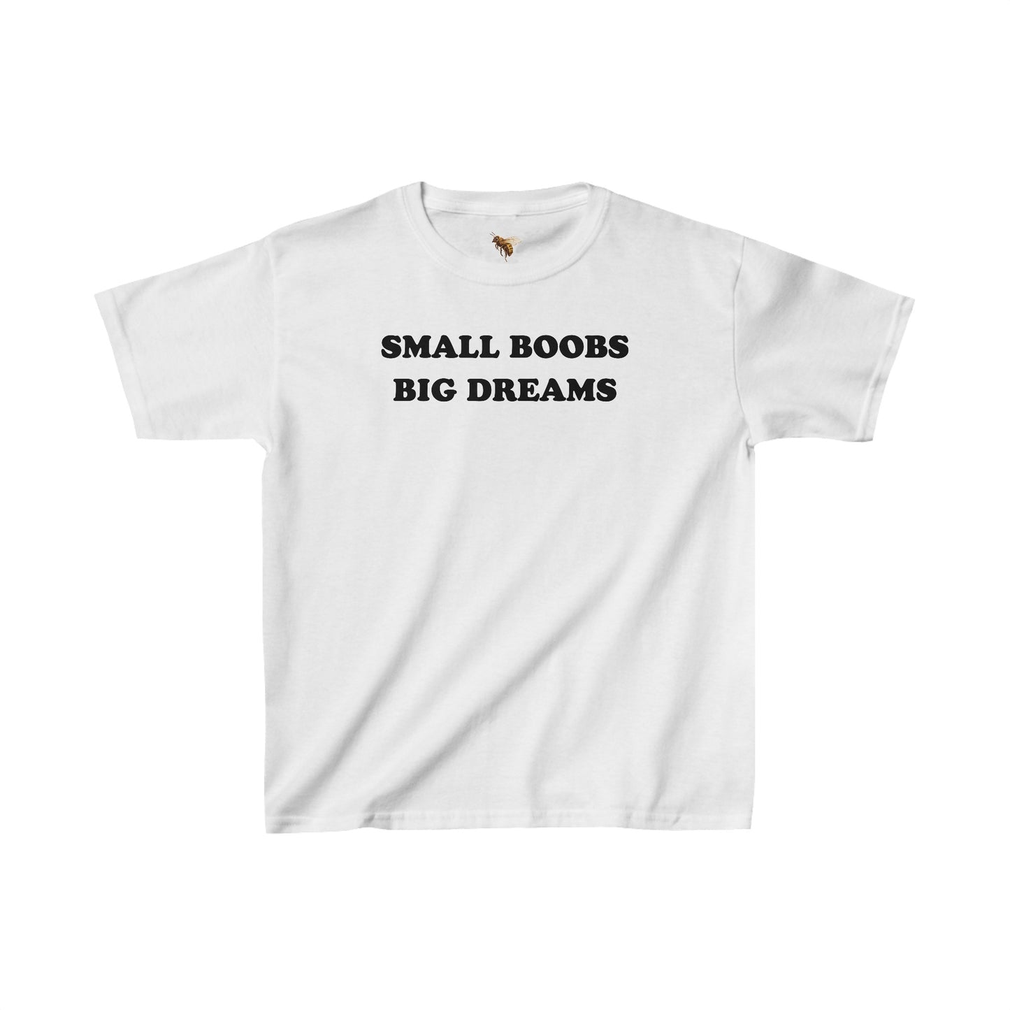 'SMALL BOOBS BIG DREAMS' baby tee