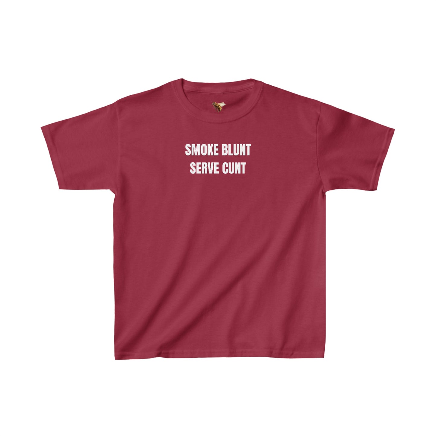 'SMOKE BLUNT SERVE C*NT' baby tee