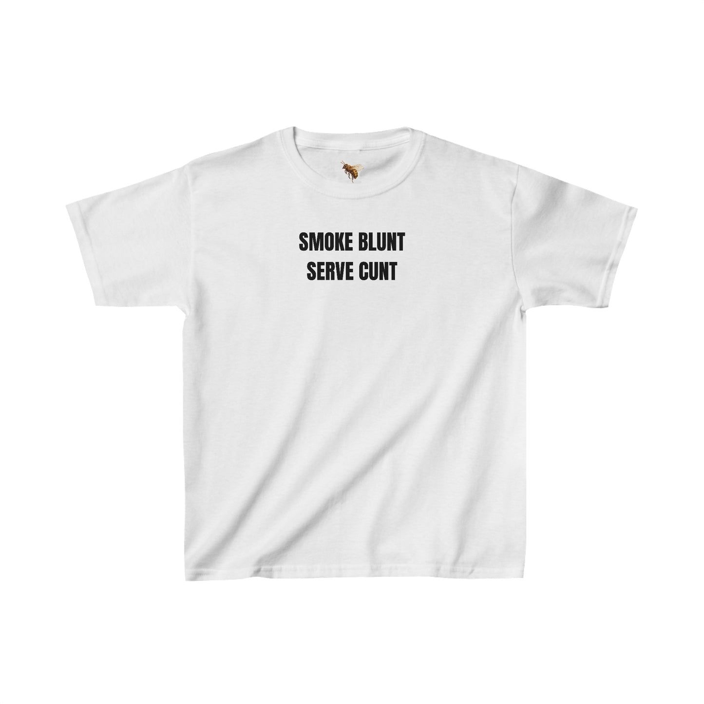 'SMOKE BLUNT SERVE C*NT' baby tee