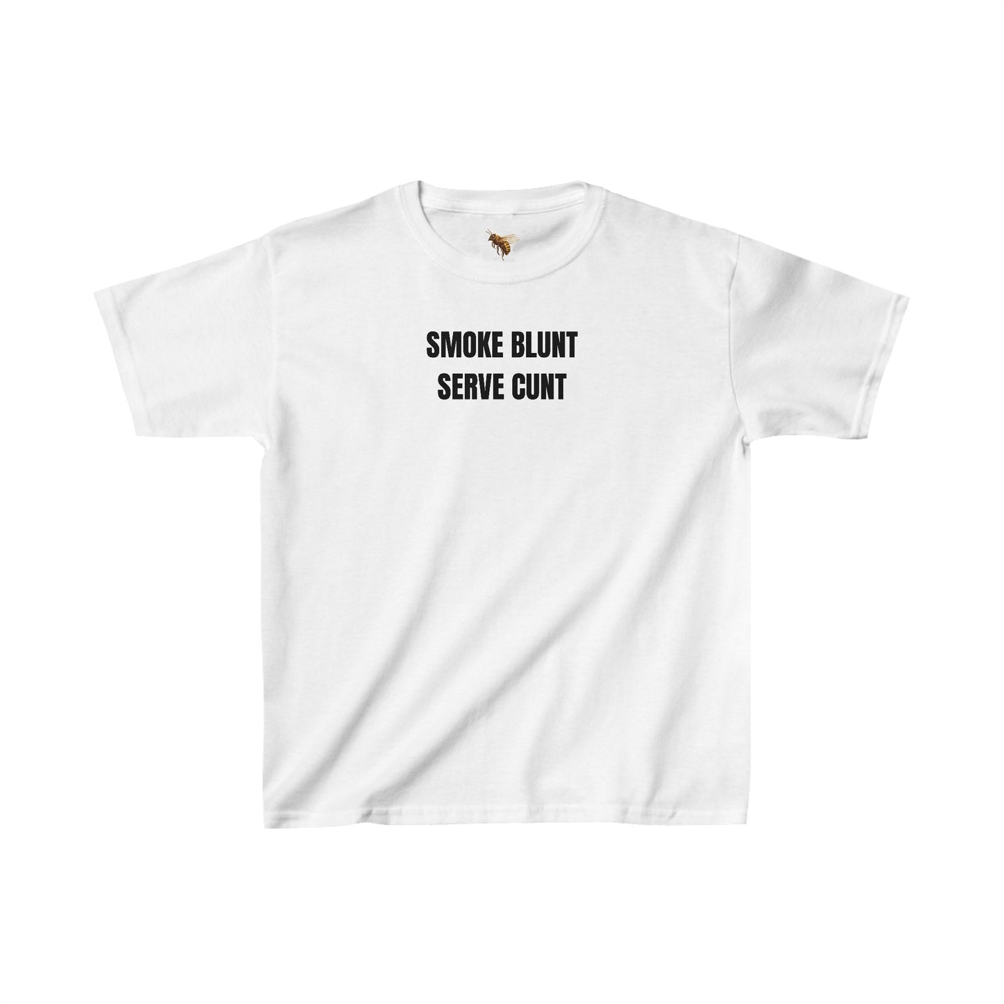 'SMOKE BLUNT SERVE C*NT' baby tee