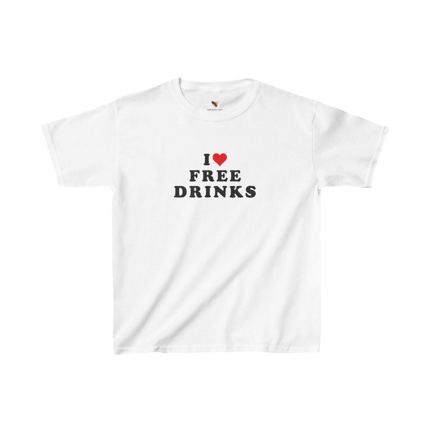 'I <3 FREE DRINKS' baby tee