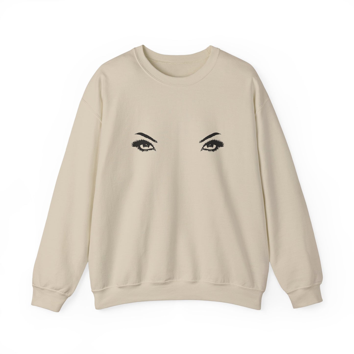 'MY EYES ARE UP HERE' crewneck