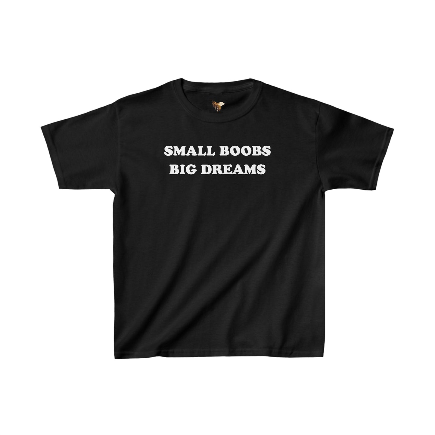 'SMALL BOOBS BIG DREAMS' baby tee