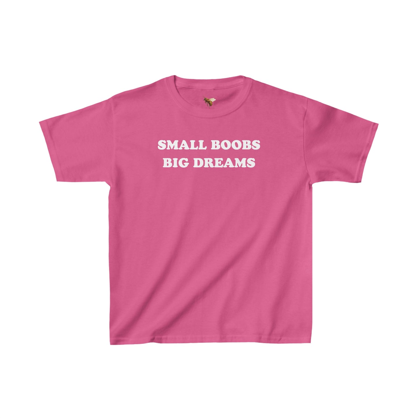 'SMALL BOOBS BIG DREAMS' baby tee