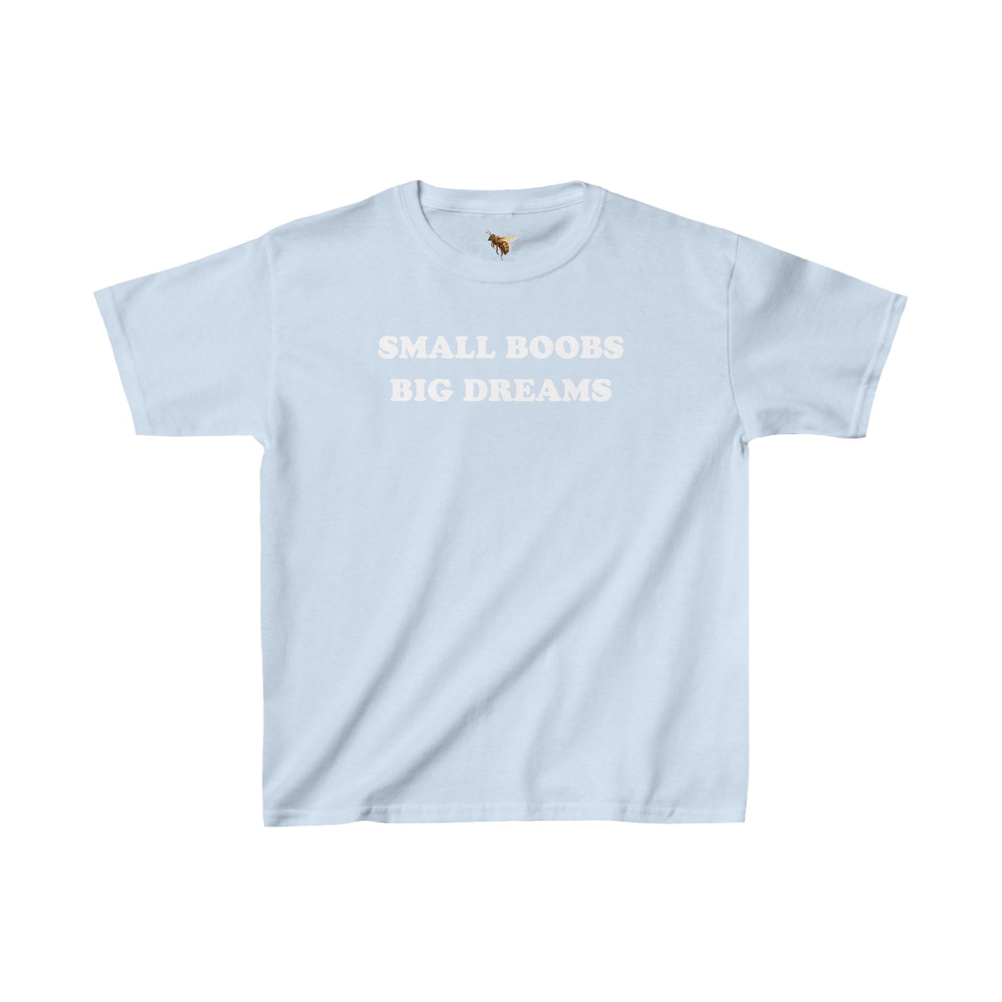 'SMALL BOOBS BIG DREAMS' baby tee