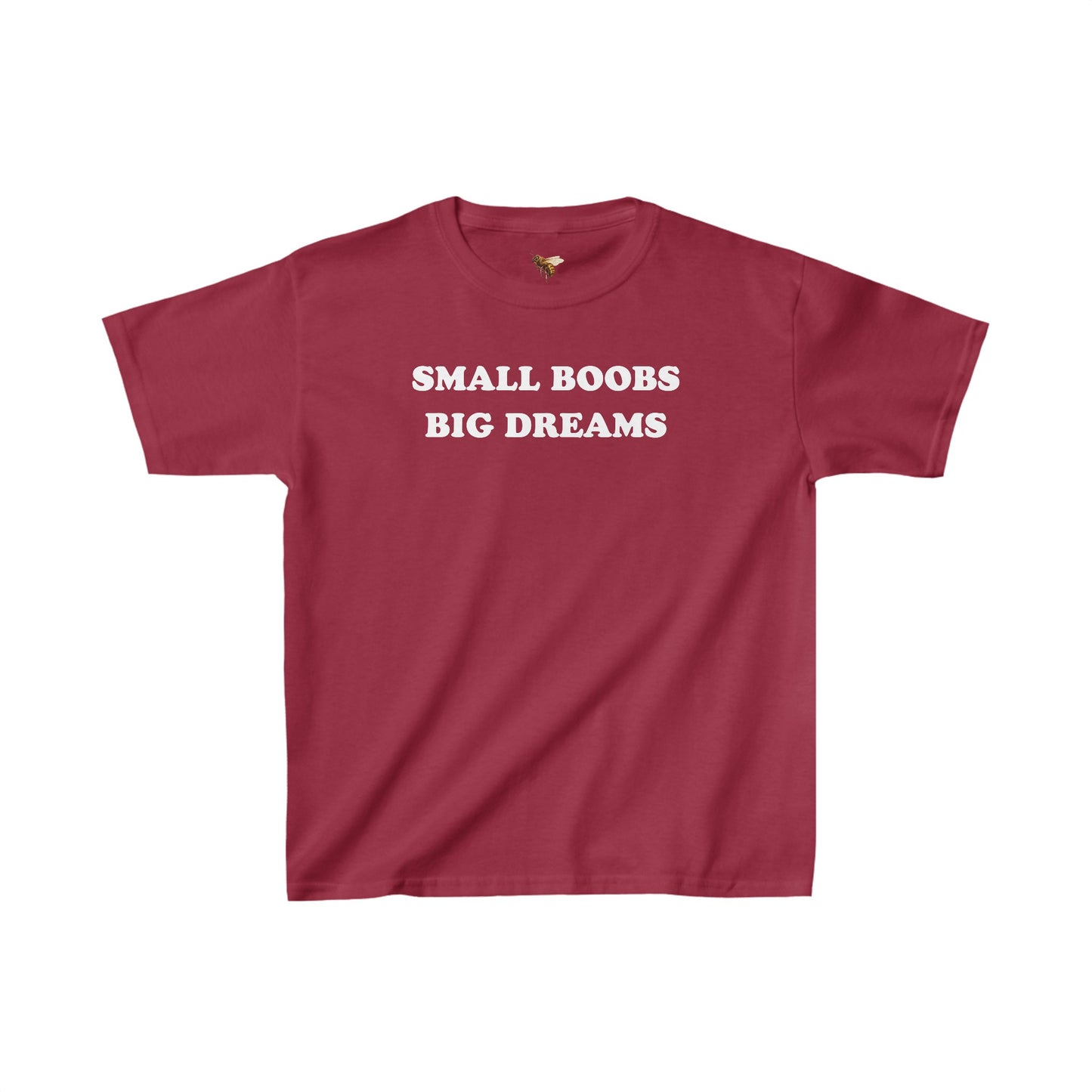 'SMALL BOOBS BIG DREAMS' baby tee