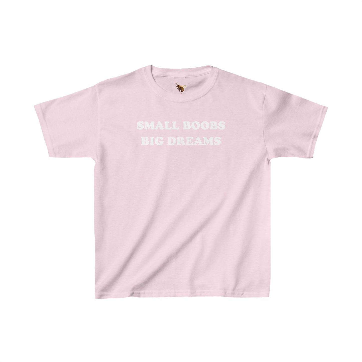 'SMALL BOOBS BIG DREAMS' baby tee