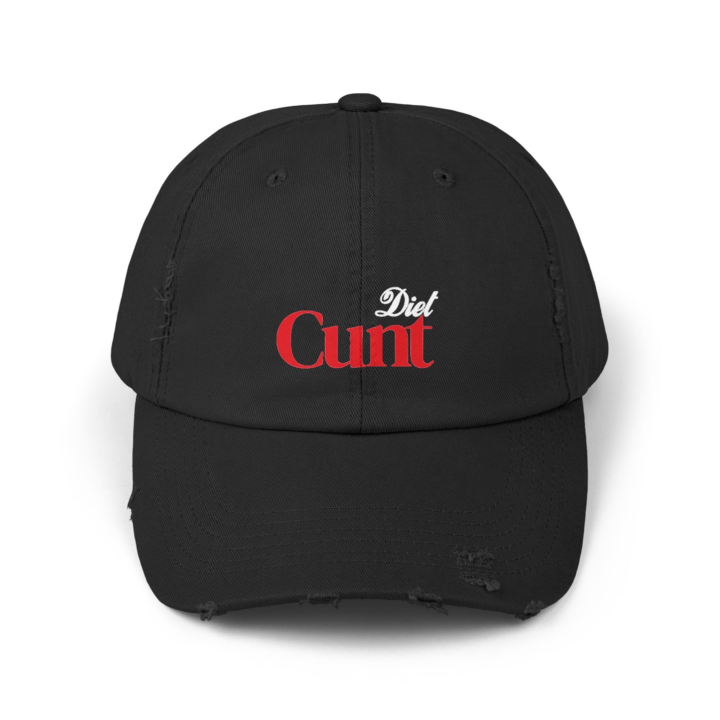 'DIET C*NT' distressed dad hat