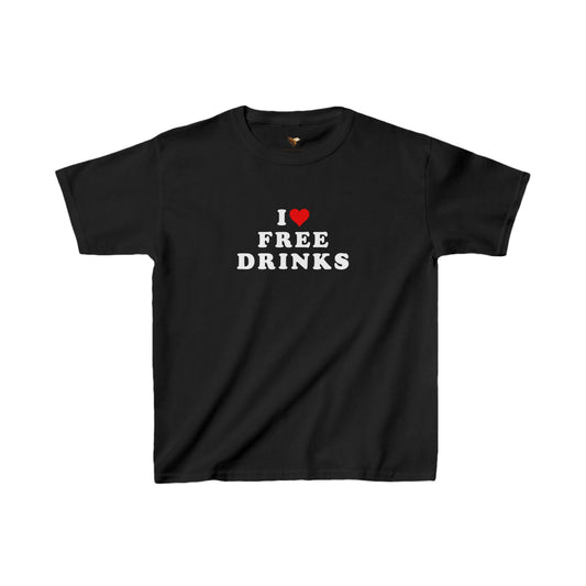 'I <3 FREE DRINKS' baby tee