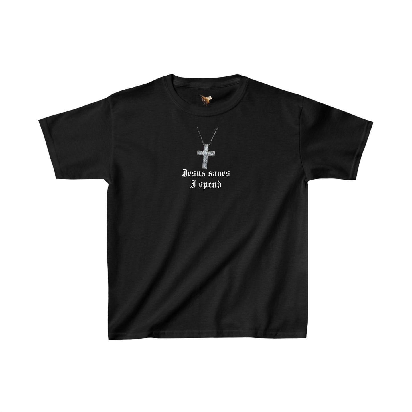 'JESUS SAVES I SPEND' baby tee