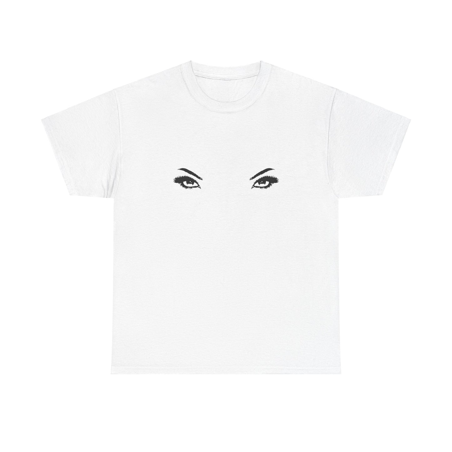 'MY EYES ARE UP HERE' tee