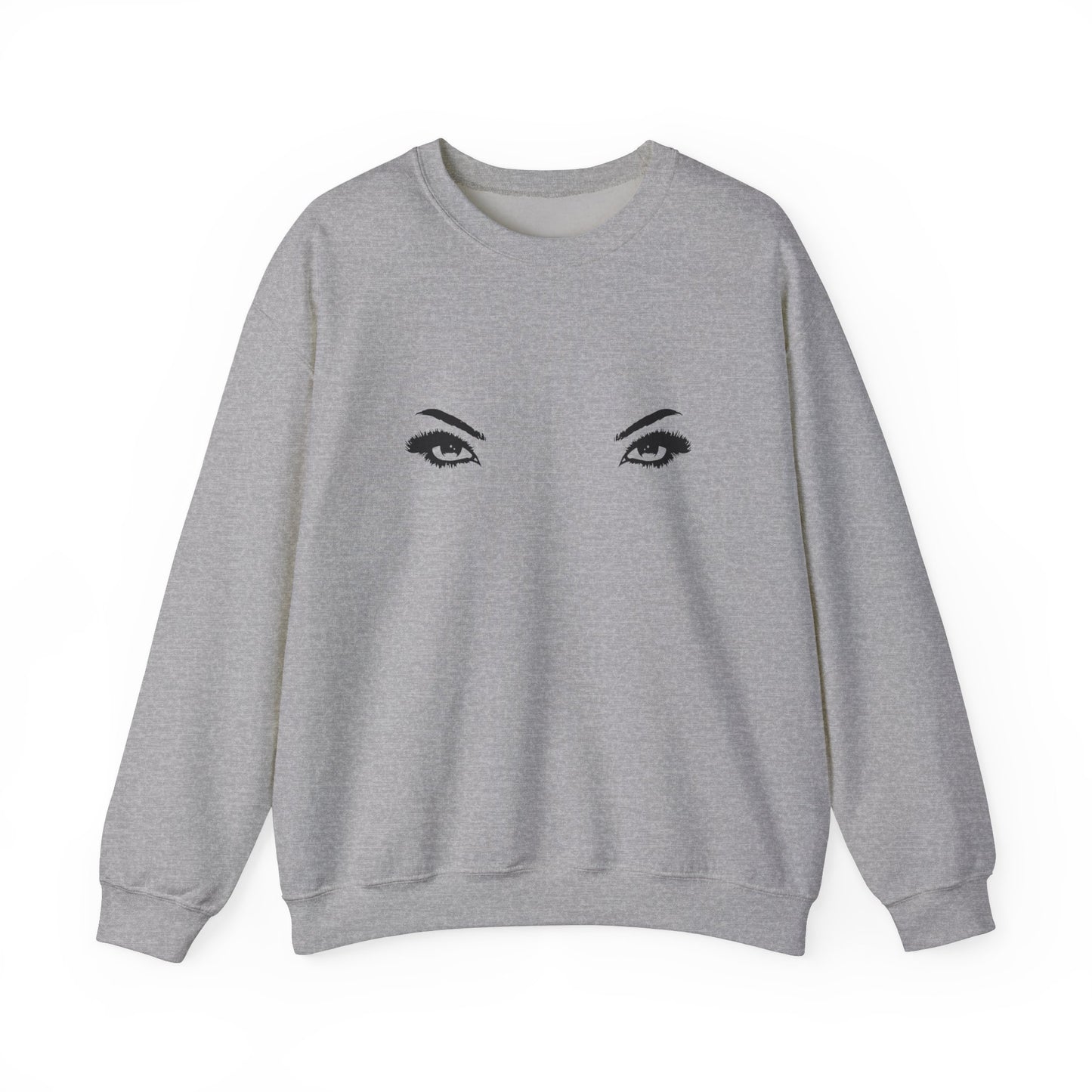 'MY EYES ARE UP HERE' crewneck