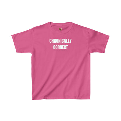 'CHRONICALLY CORRECT' baby tee