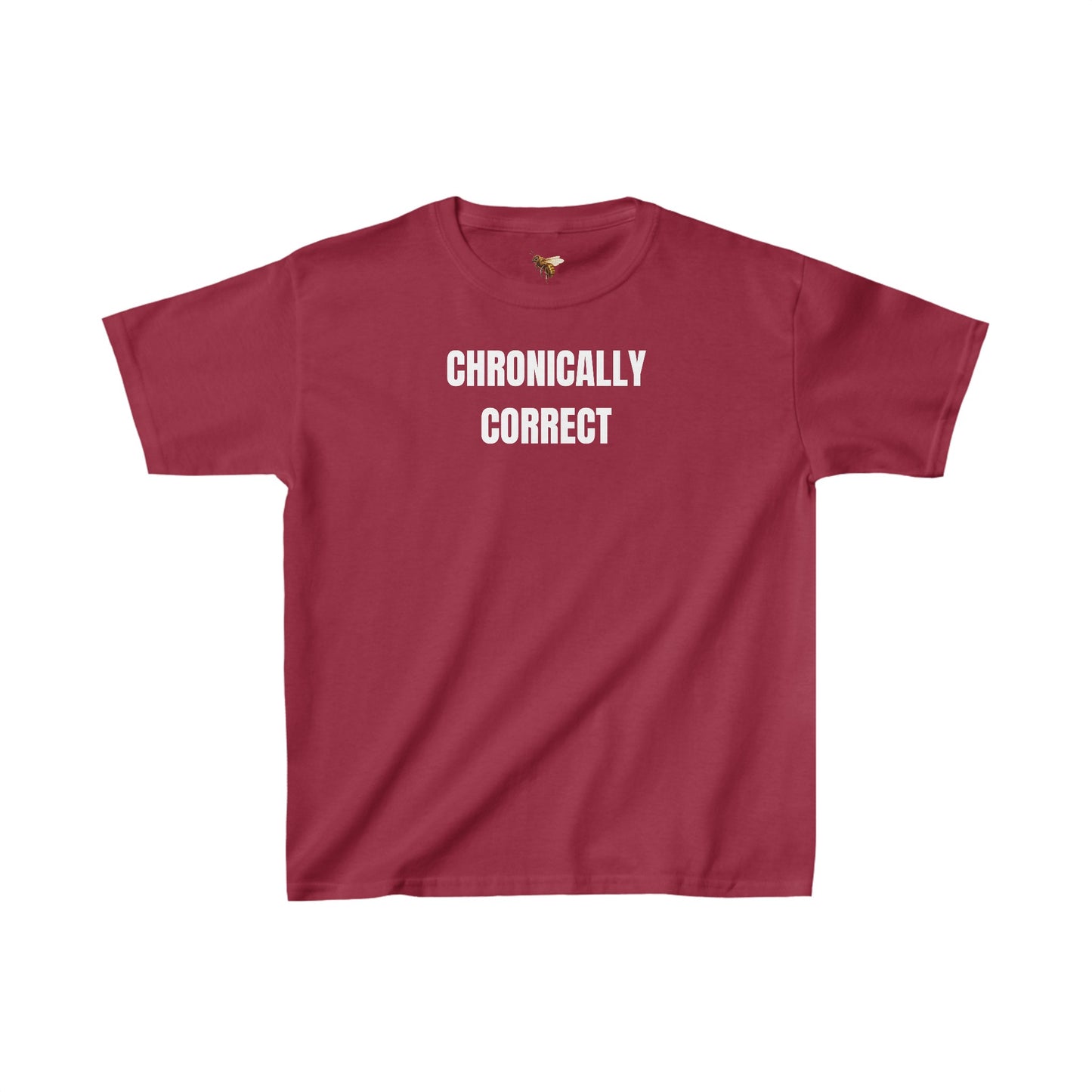 'CHRONICALLY CORRECT' baby tee