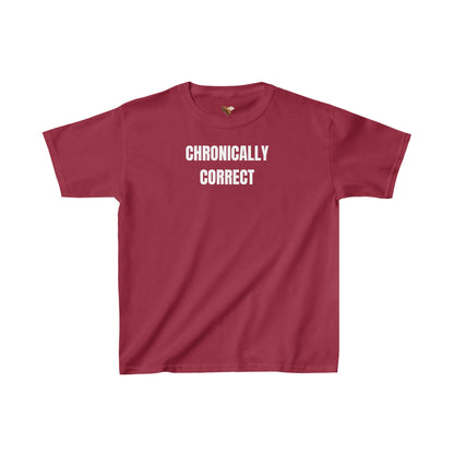 'CHRONICALLY CORRECT' baby tee