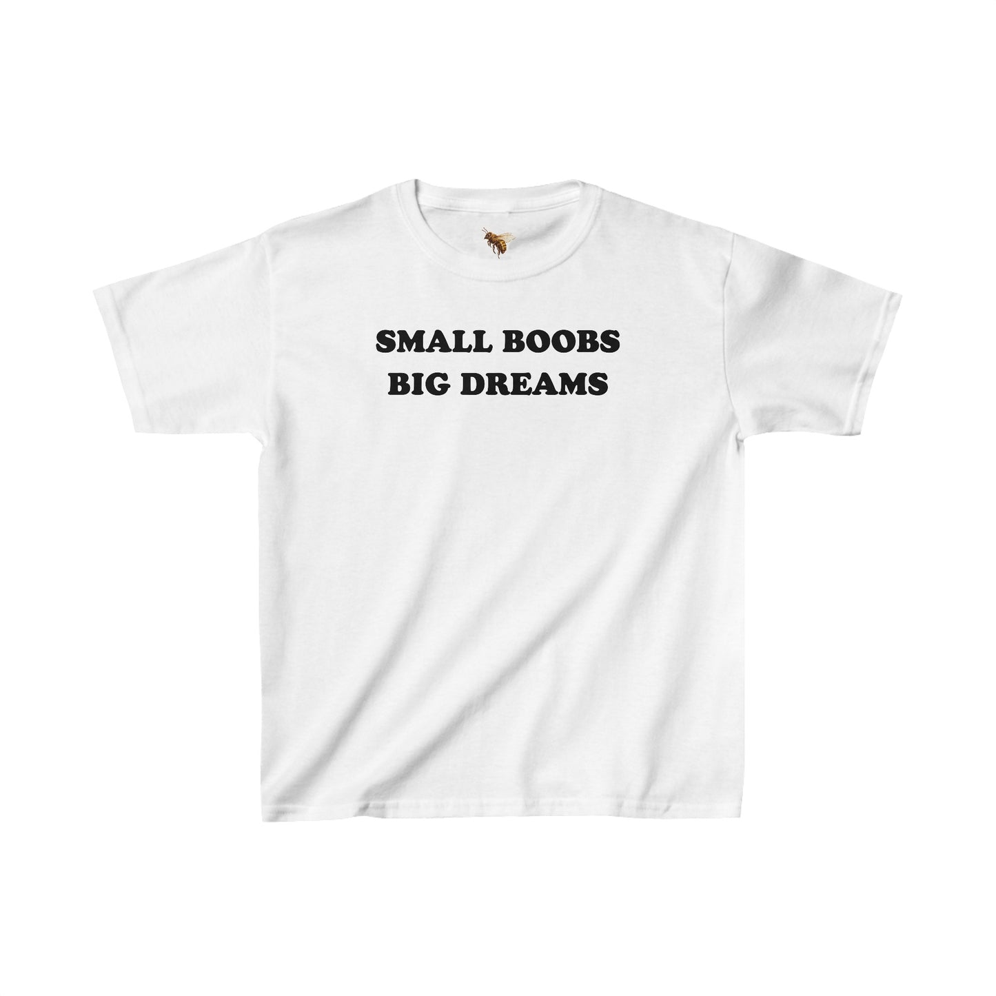 'SMALL BOOBS BIG DREAMS' baby tee