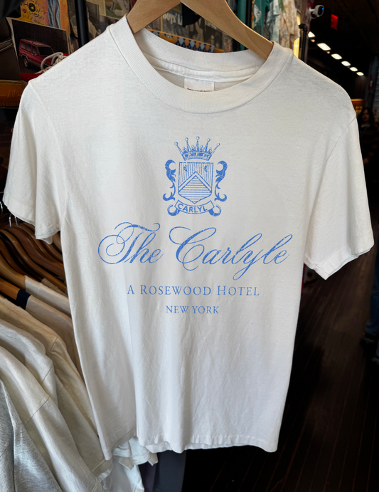 90s CARLYLE HOTEL WASHED WHITE TEE