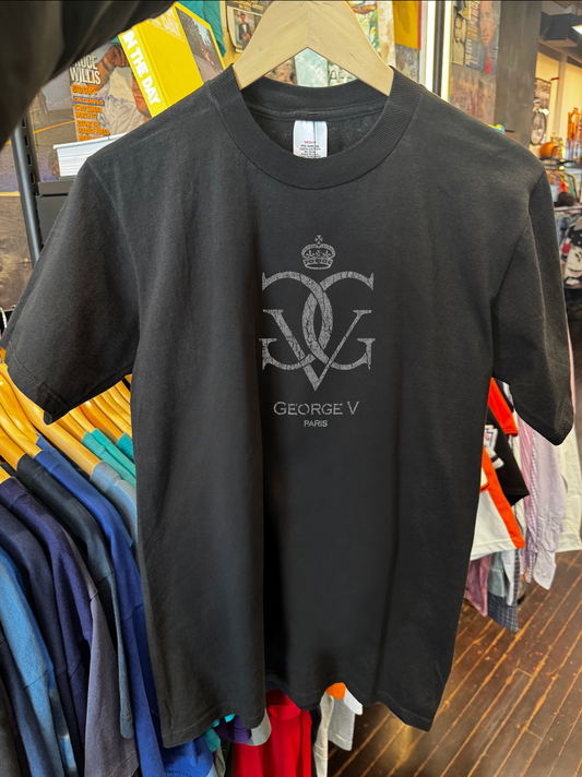 80s HOTEL GEORGE V WASHED BLACK TEE