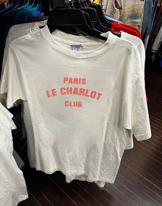 00s CHARLOT CLUB PARIS WASHED WHITE TEE